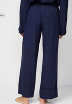 Songe High-Waisted Pyjama Bottoms - Blue