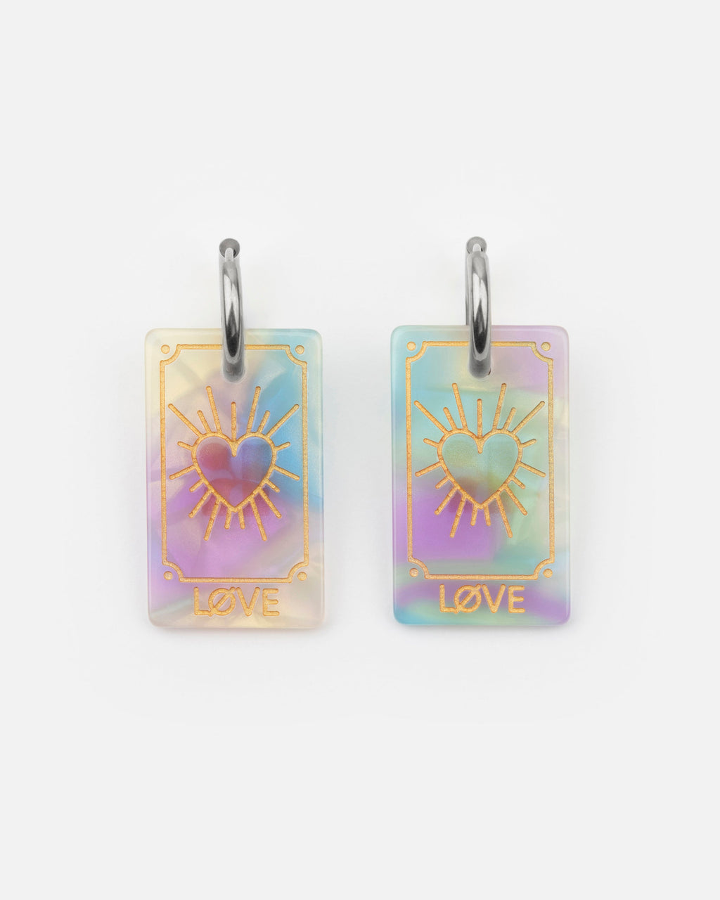 Boucles D'Oreilles Carte De Tarot - Sirène