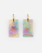 Boucles D'Oreilles Carte De Tarot - Sirène