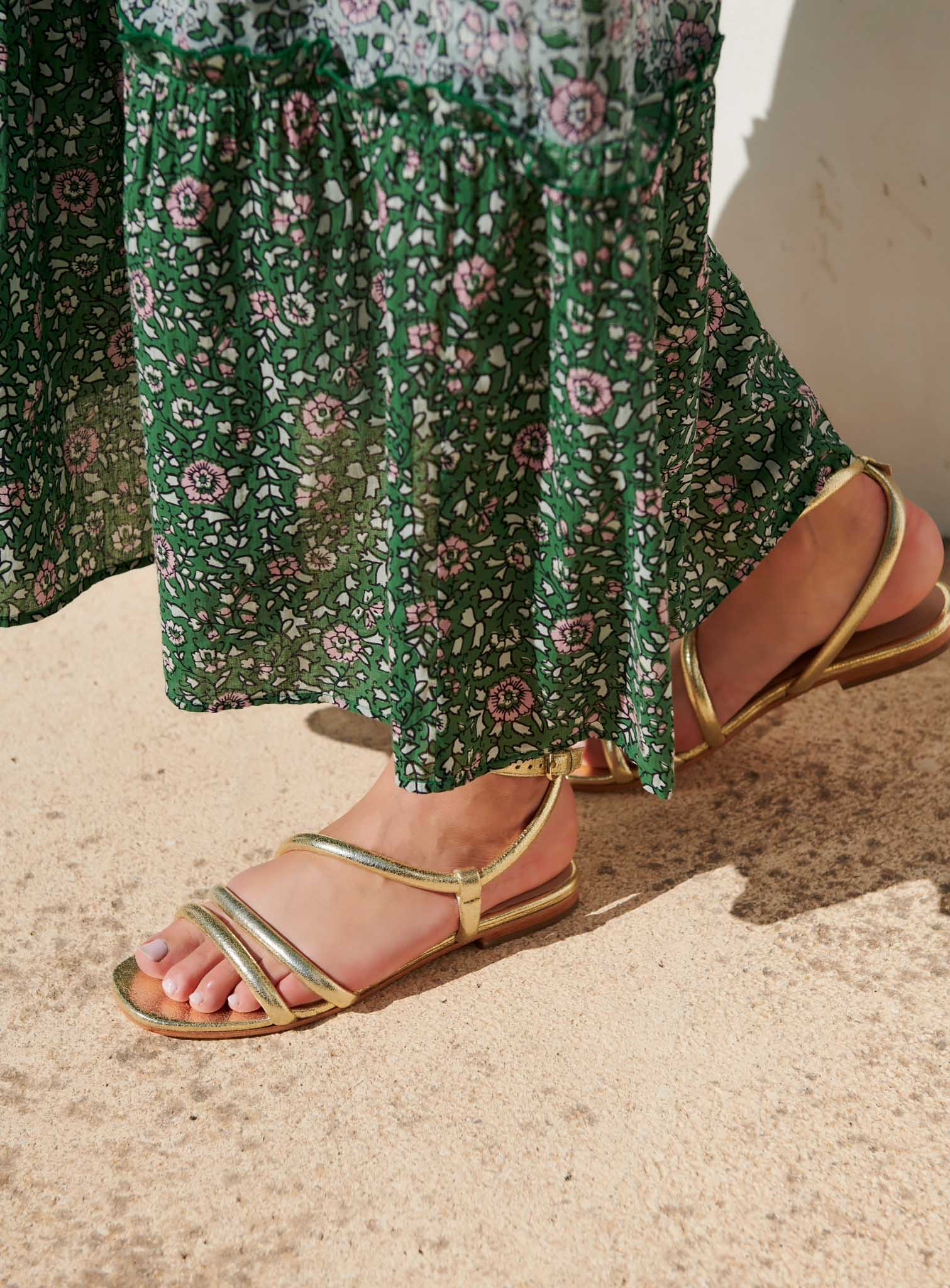 SANDALIAS PLANAS CATHERINE ORO PETITE MENDIGOTE