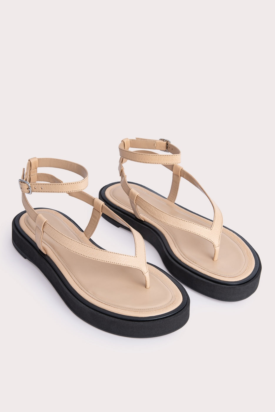 Cece Grained Leather Sand Shoes