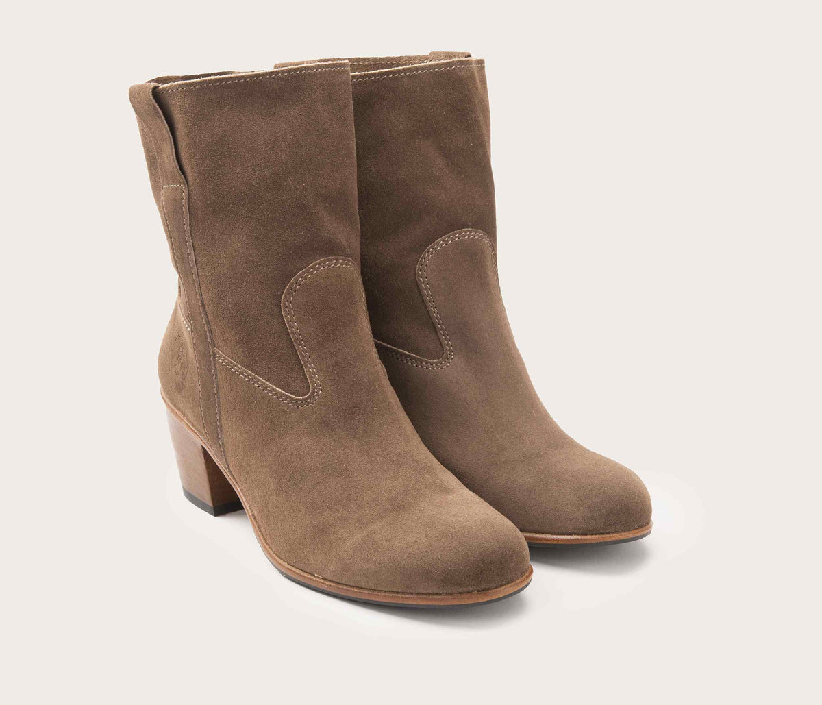 Botki Céleste - Welur Taupe - Damskie