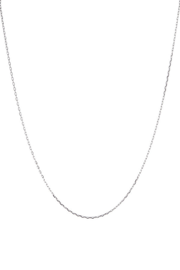 375/1000 White Gold Chain 43Cm - 375/1000 White Gold