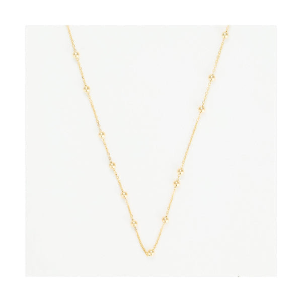 Chaine Boules En Or Jaune 375/1000 50 Cm