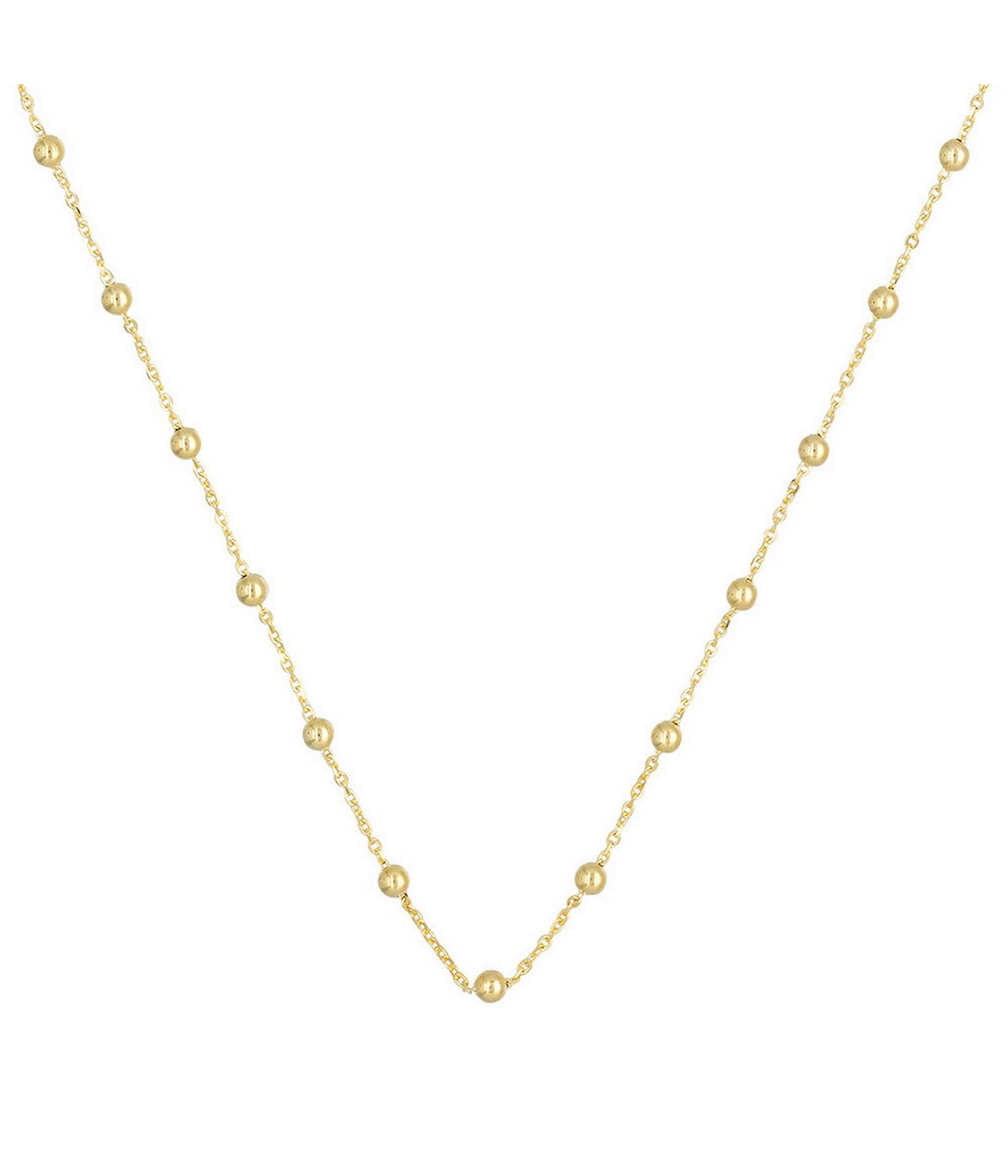 Chaîne Boules En Or Jaune 43Cm - Or Jaune