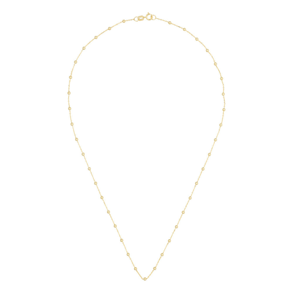 Chaîne Boules En Or Jaune 375/1000 43Cm