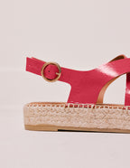 Alpargatas Chantal - Piel Plisada Fucsia - Mujer