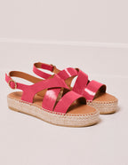 Alpargatas Chantal - Piel Plisada Fucsia - Mujer