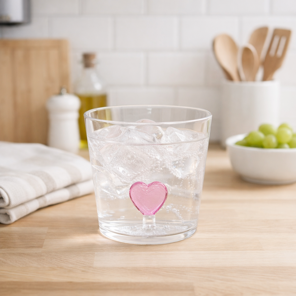 Pink Love Glass