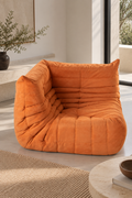 Sillón esquinero Togo - tela - naranja