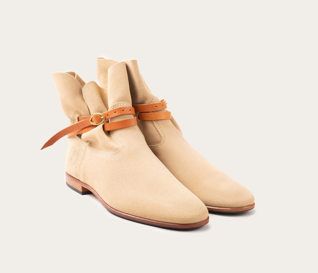 Bottines Chelby - Velours Beige - Femme