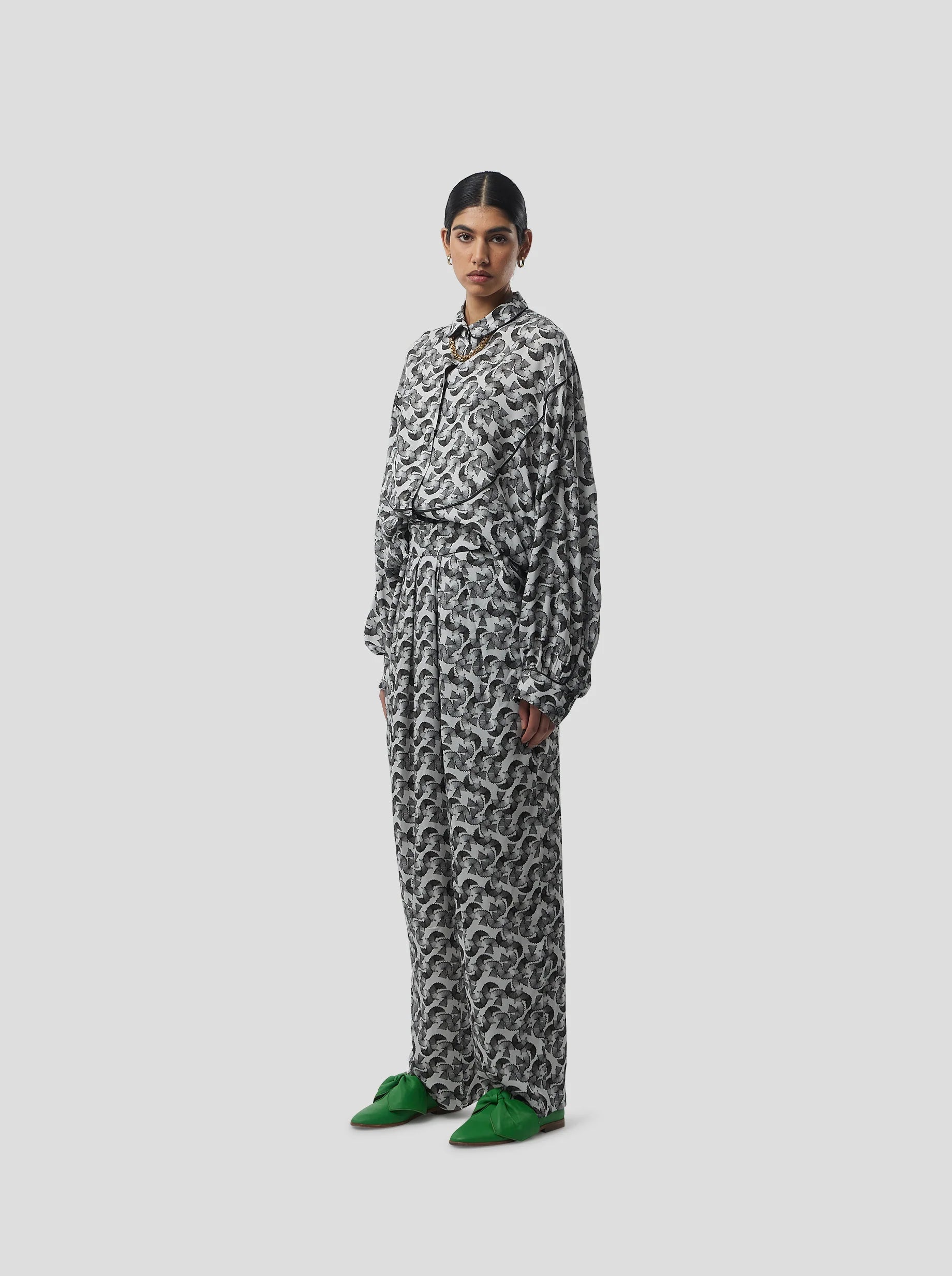 Pantalon Sakis In Lead Shavings Print
