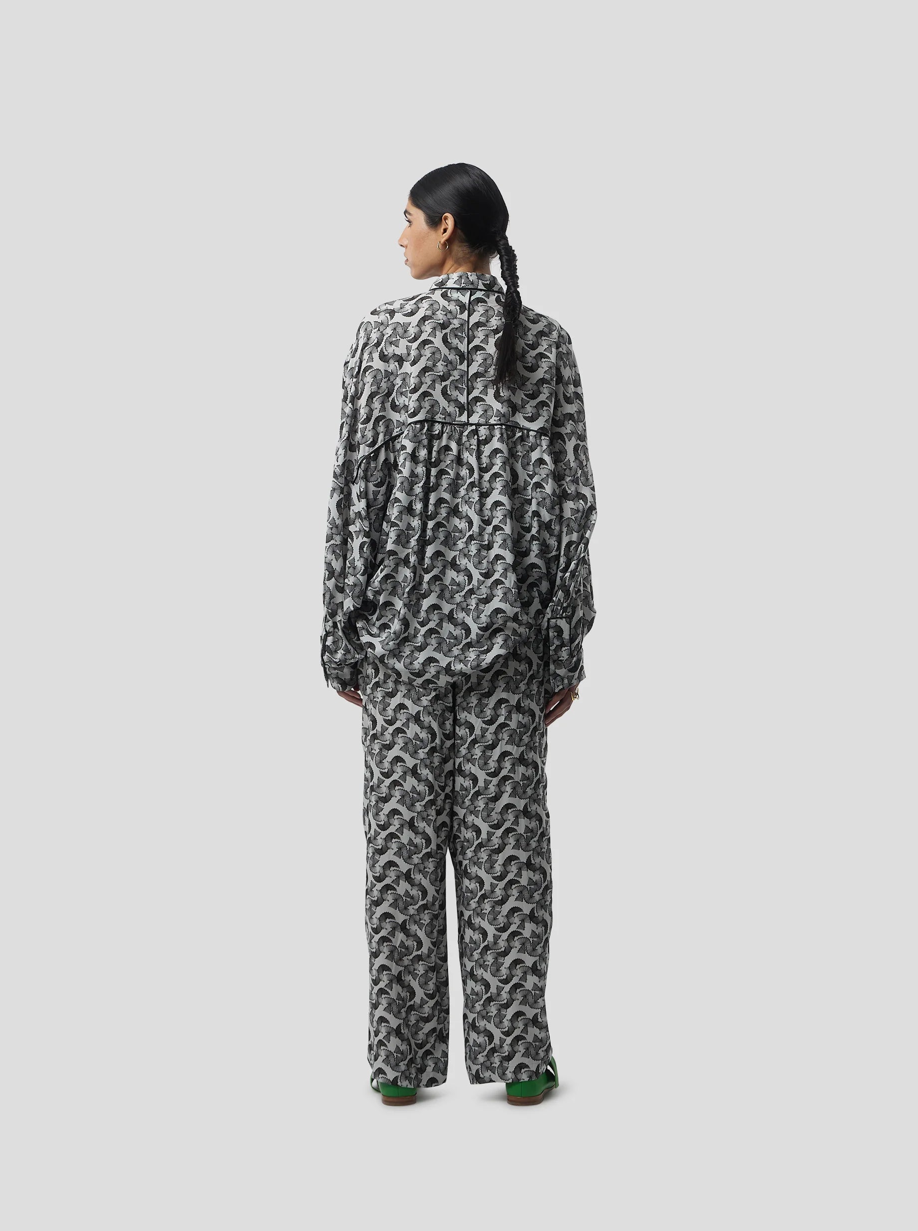 Tasman Shirt in Lead Shavings Print