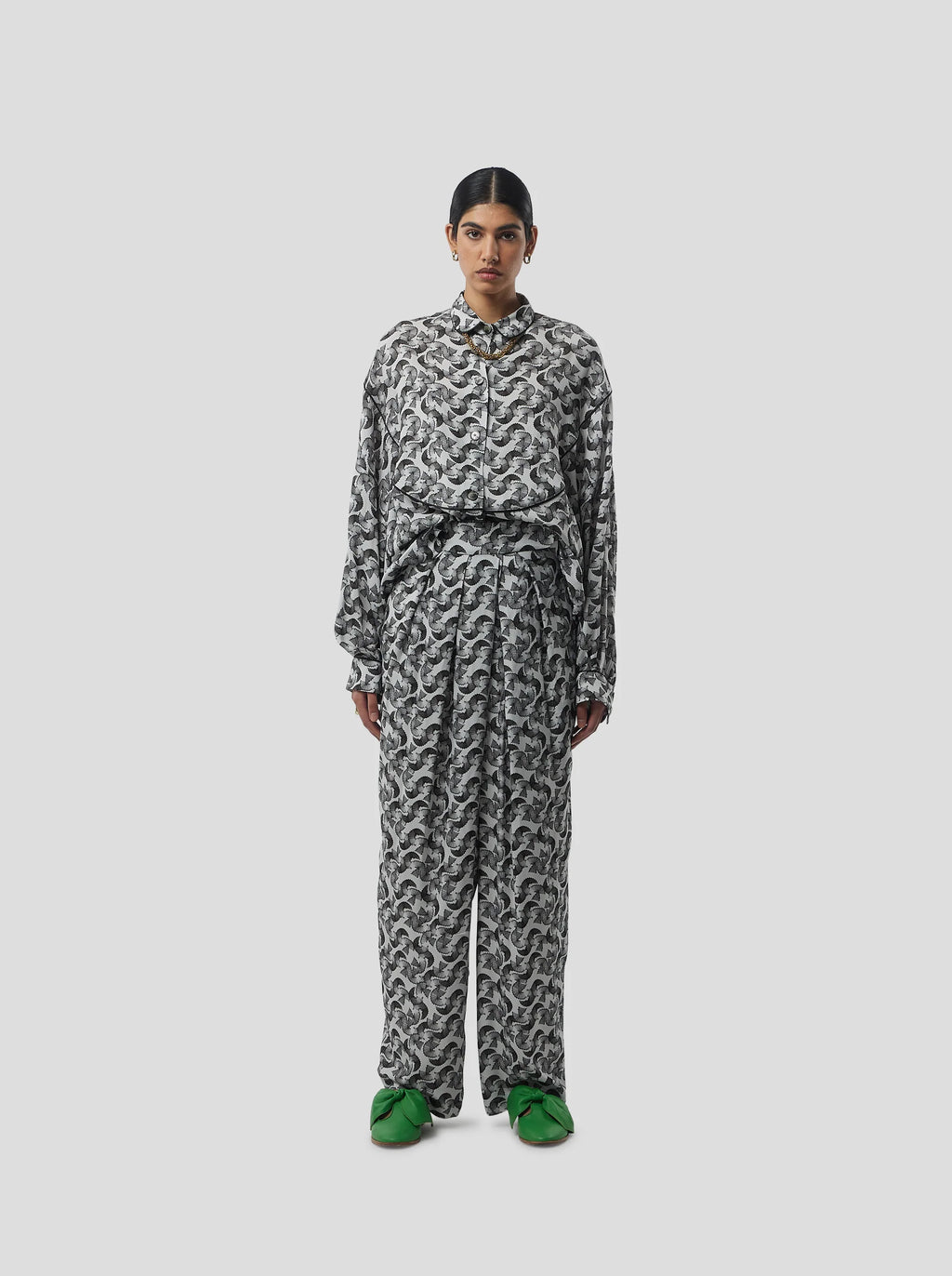 Pantalon Sakis In Lead Shavings Print