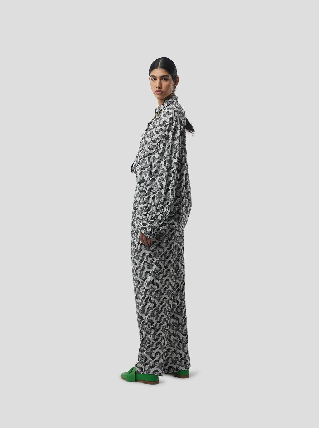 Pantalon Sakis In Lead Shavings Print
