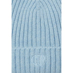 Gorro de canalé de cachemira con bordado CP