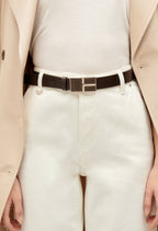 Belt - Retro Buckle - Brown