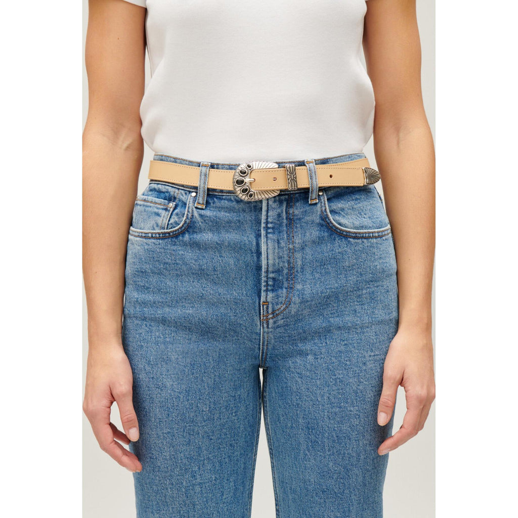 Ceinture Cuir Beige