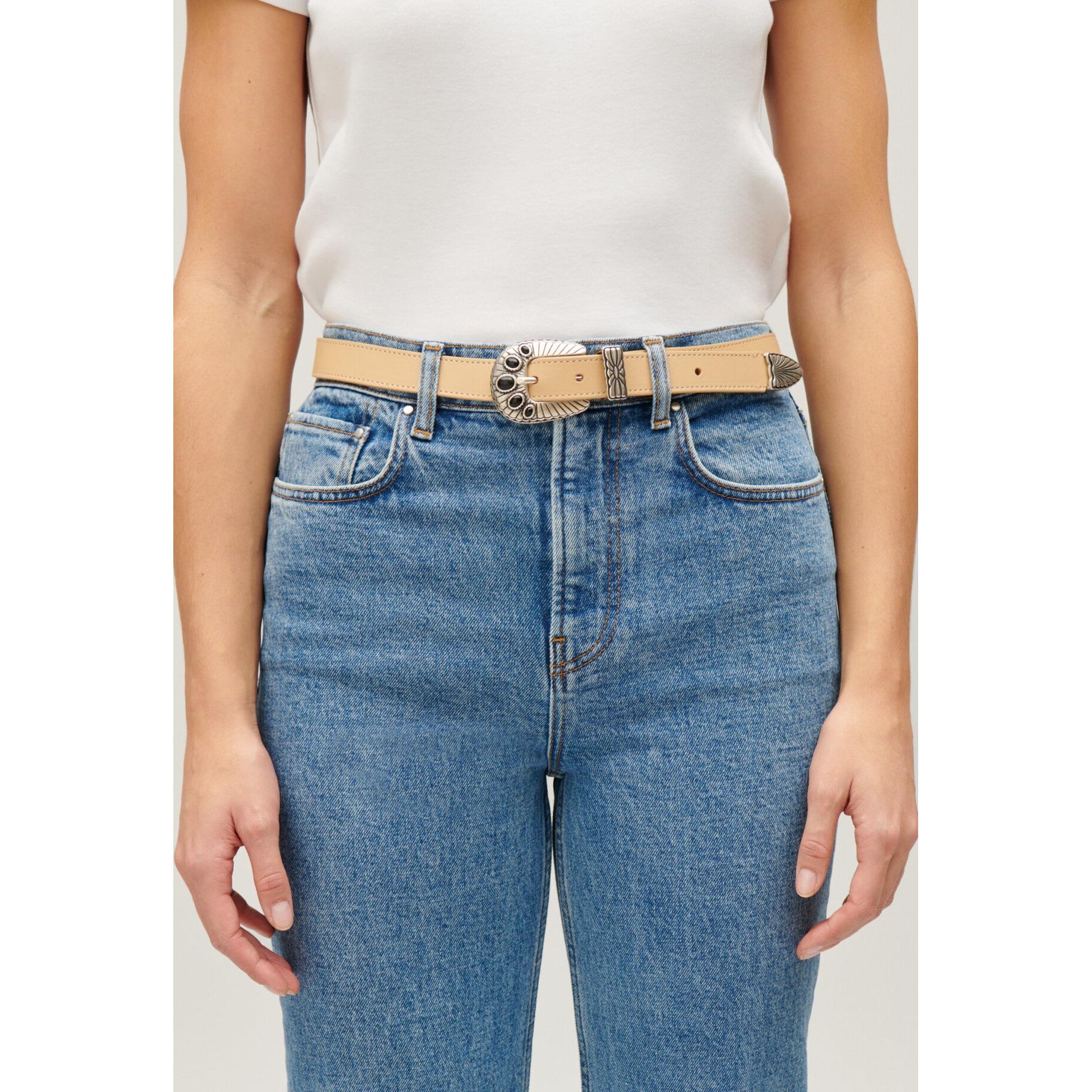 Ceinture Cuir Beige