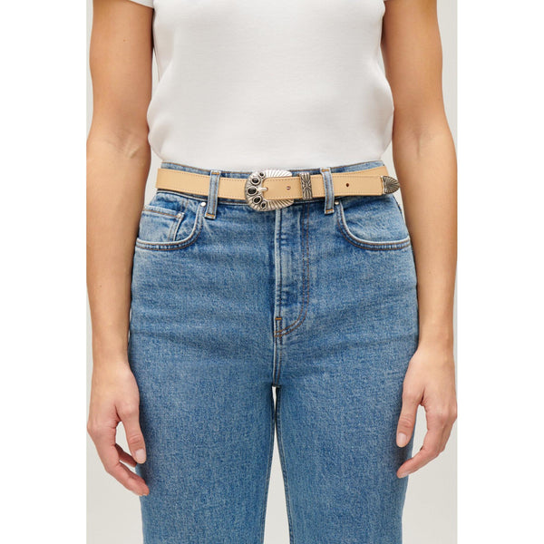 Claudie Pierlot - Cinturón de cuero beige