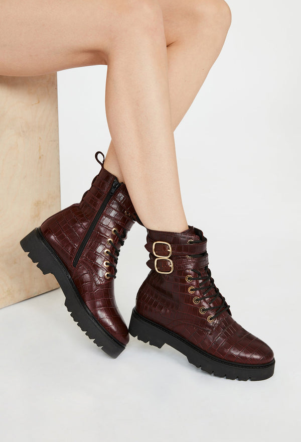 Claudie Pierlot - Bottines - Annabella Croco - Bordeaux