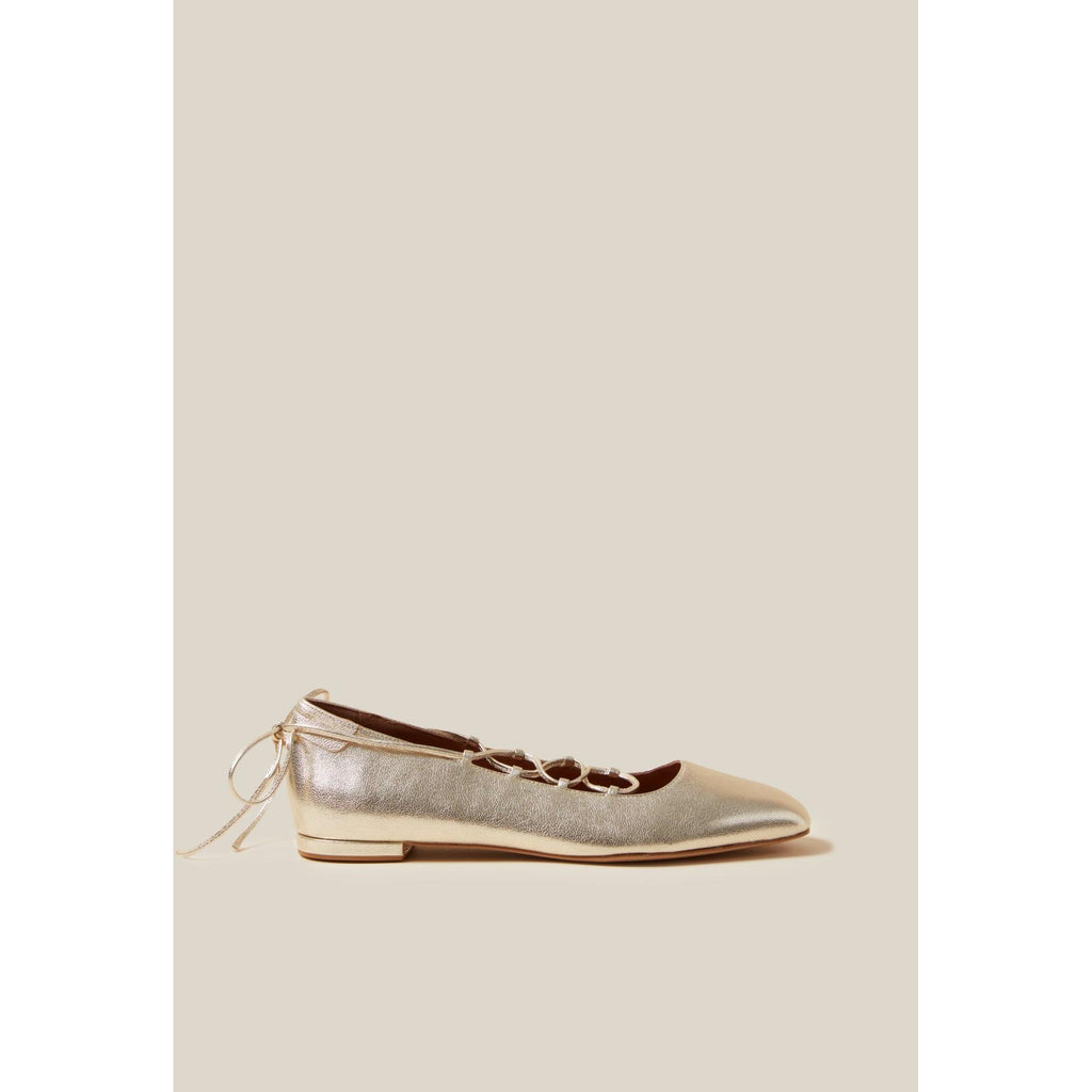 Ballerines Cuir Doré
