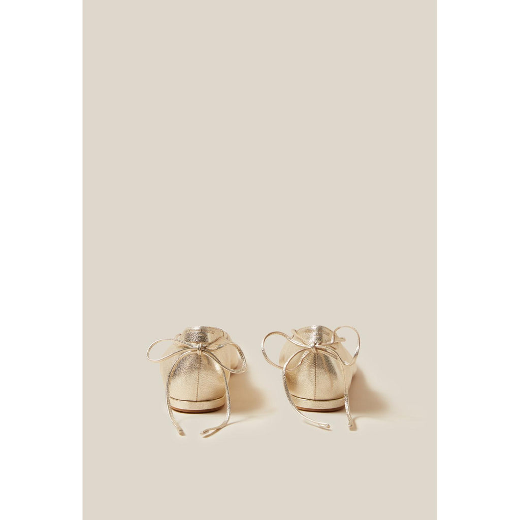 Ballerines Cuir Doré
