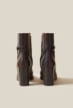 Patchwork Patent Leather Ankle Boots