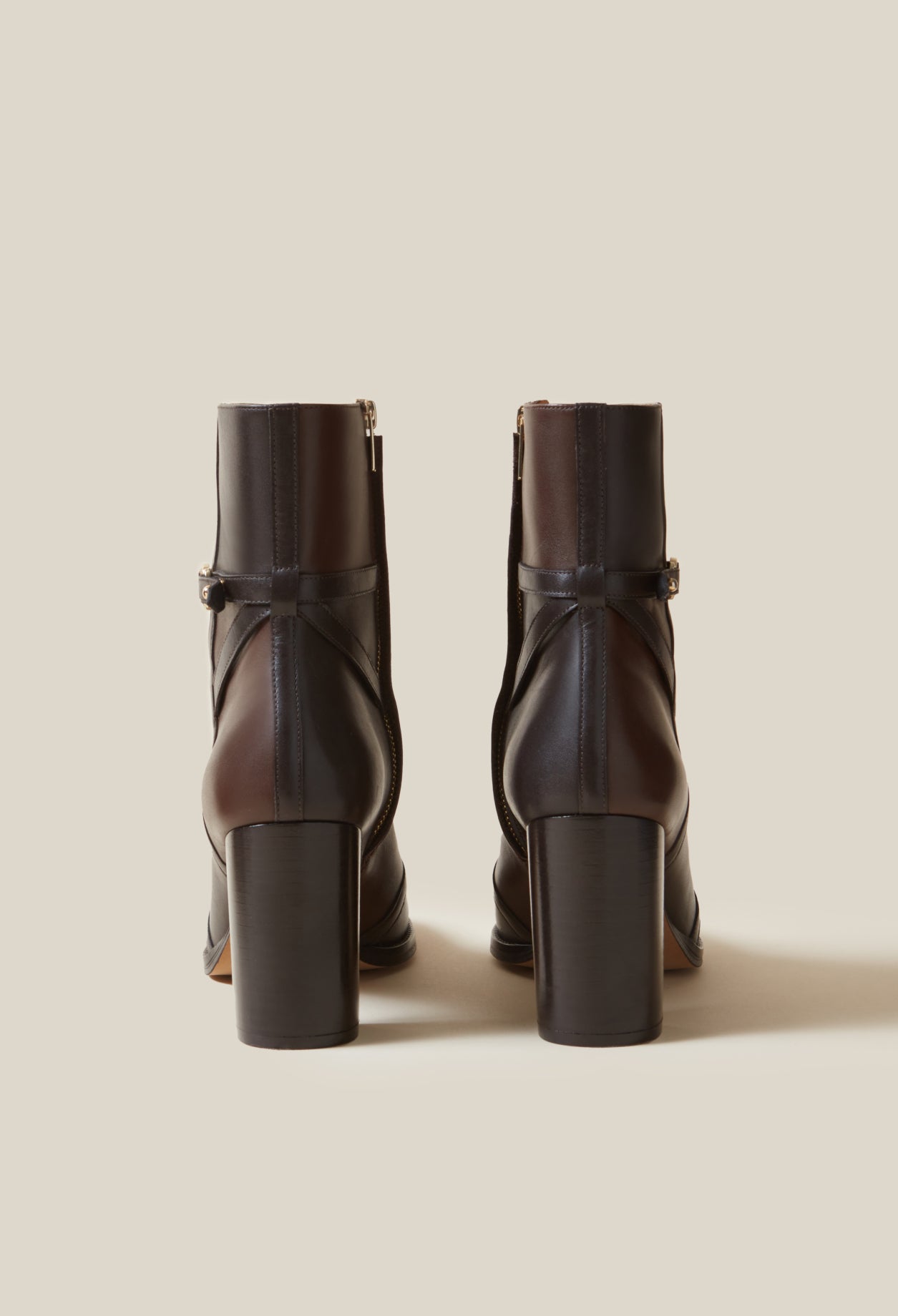 Patchwork Patent Leather Ankle Boots