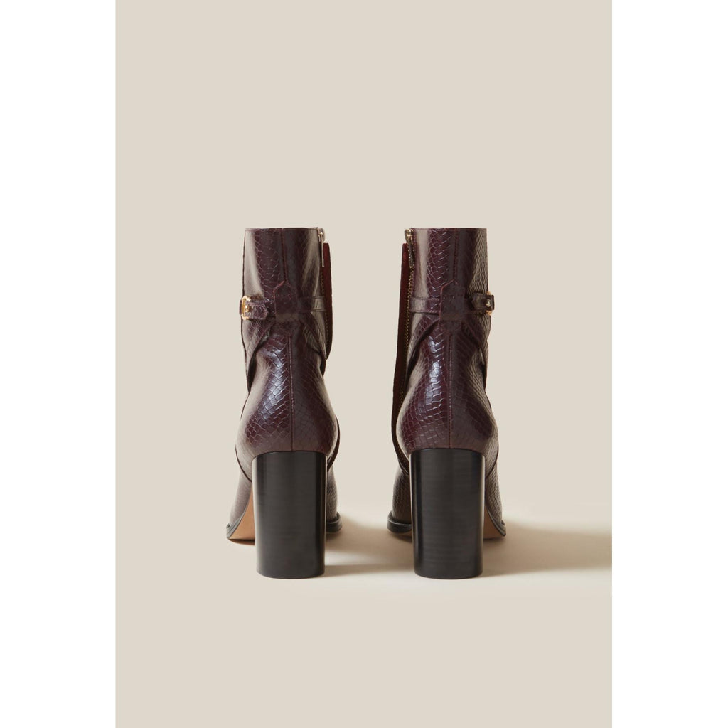 Claudie Pierlot - Bottines Effet Serpent Cuir Vernis