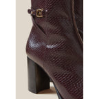 Bottines Effet Serpent Cuir Vernis
