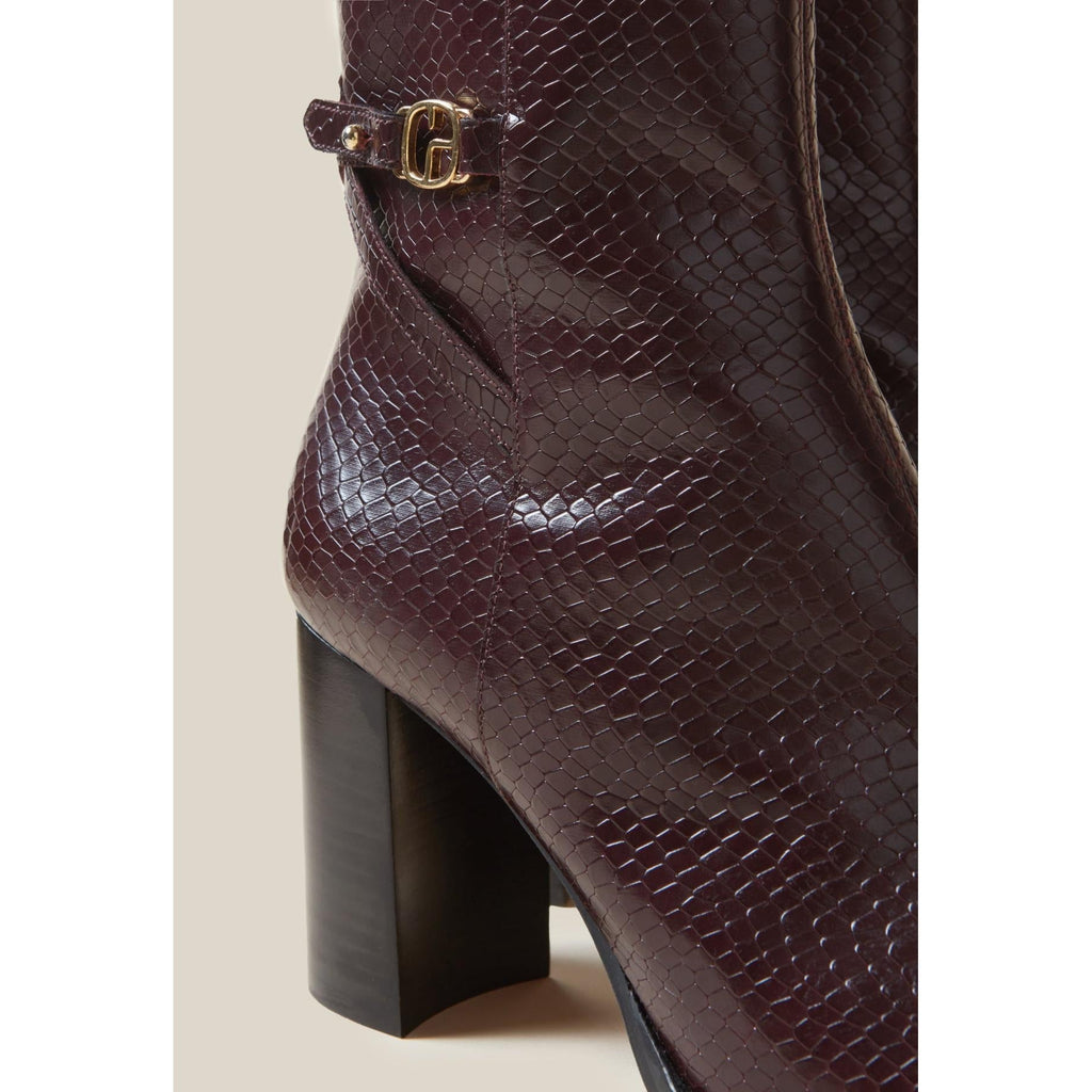 Claudie Pierlot - Bottines Effet Serpent Cuir Vernis