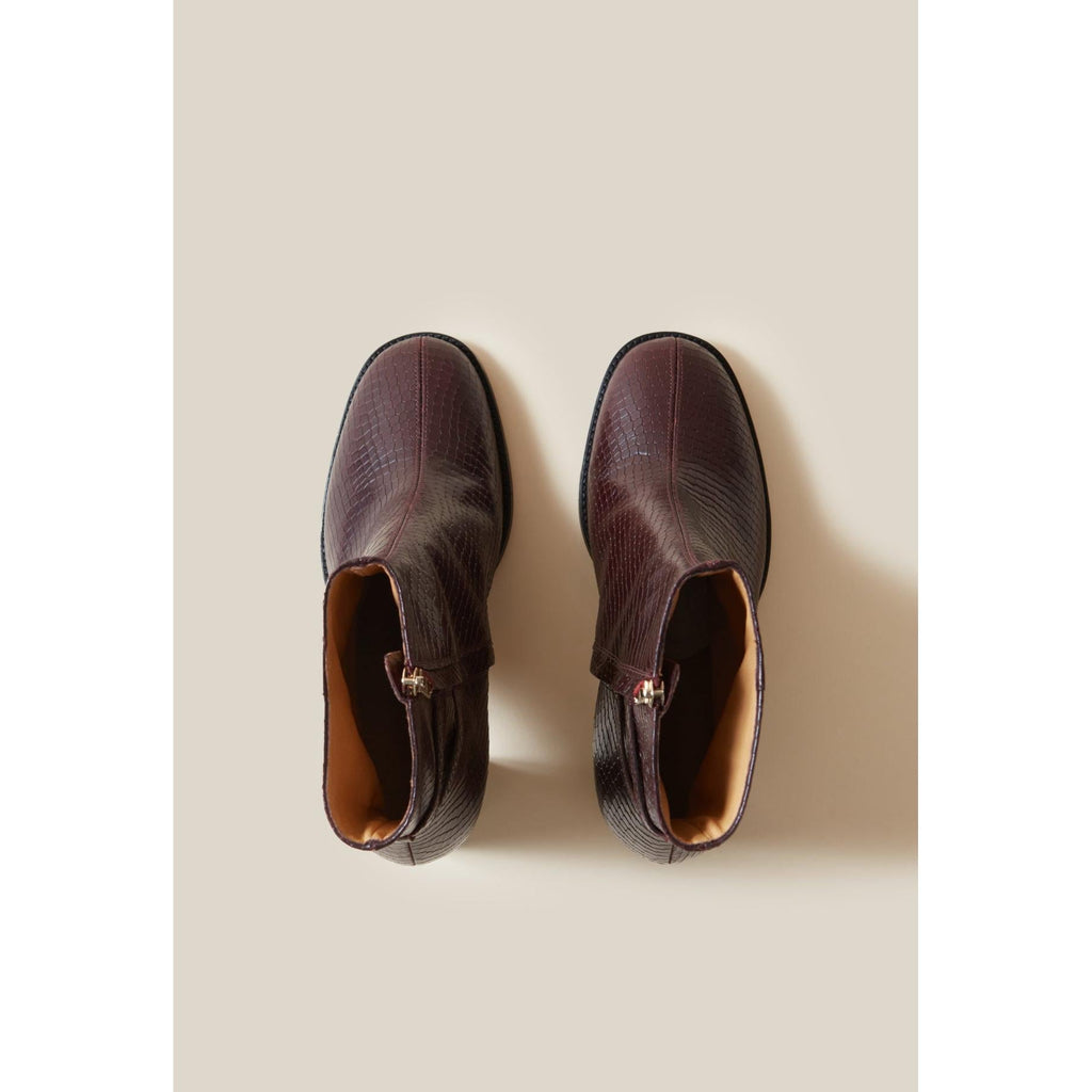 Claudie Pierlot - Bottines Effet Serpent Cuir Vernis