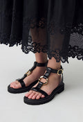 Zapatos Agnescommando Negro