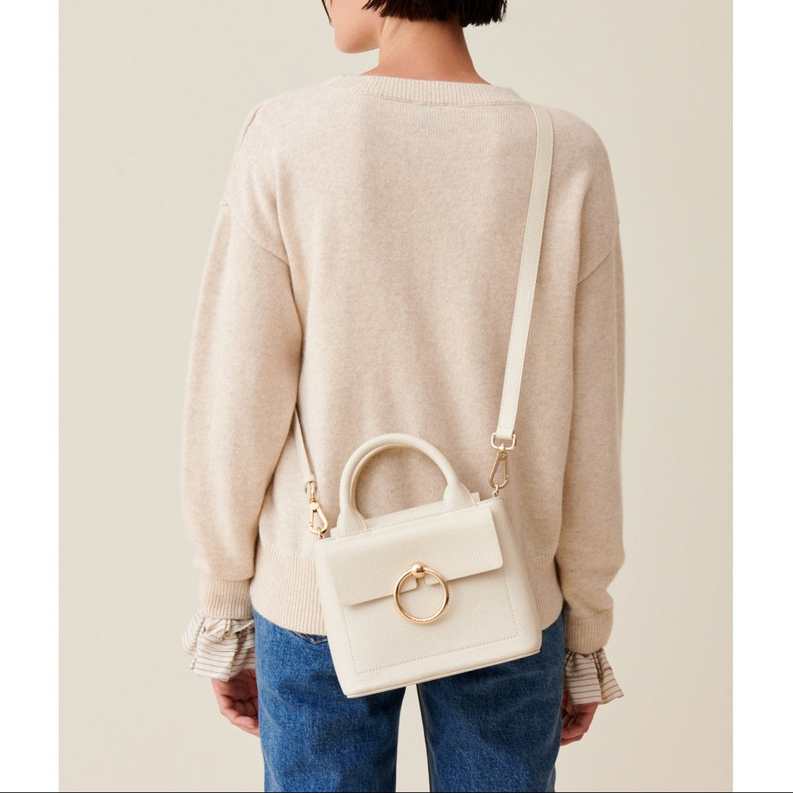 Bolso Anouckminigrained Ecru