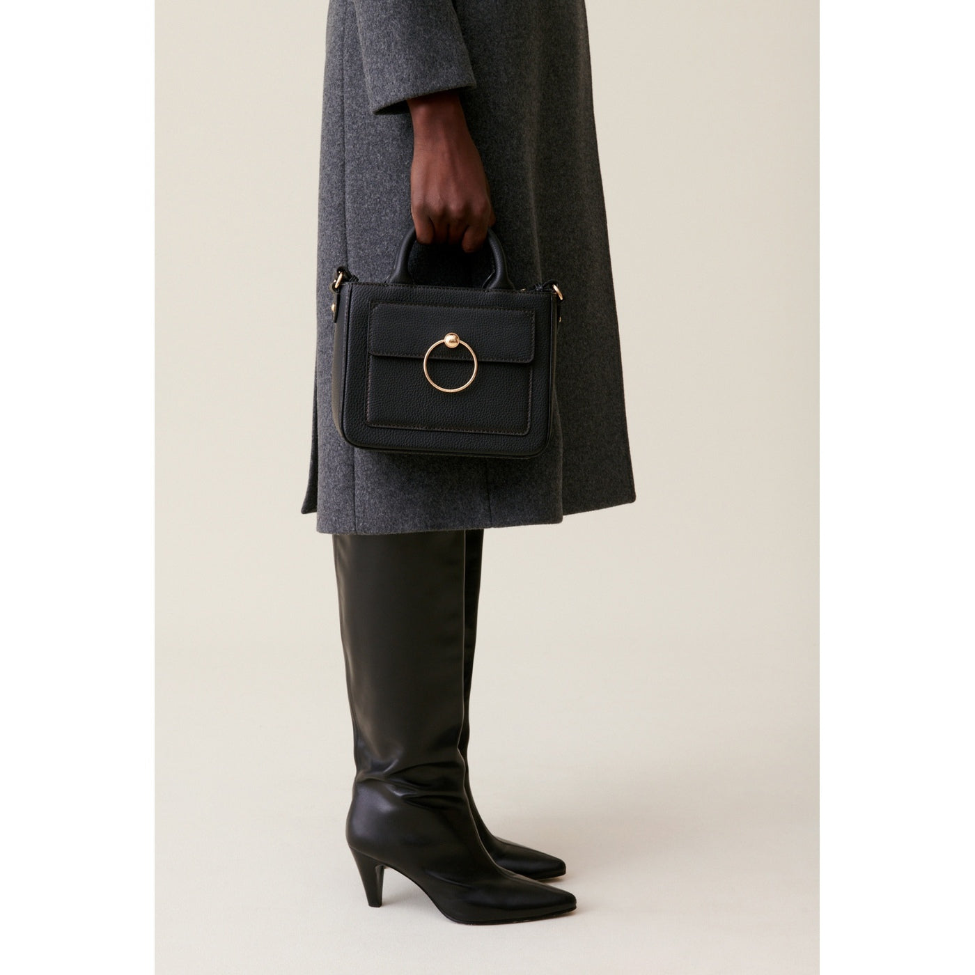 Anouckgrained Black Bag