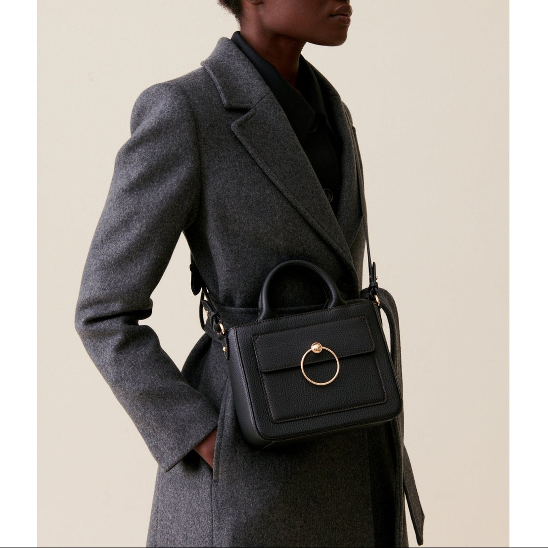 Anouckgrained Black Bag