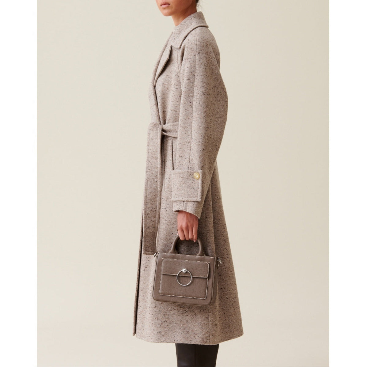 Anouckchaingrained Taupe Bag