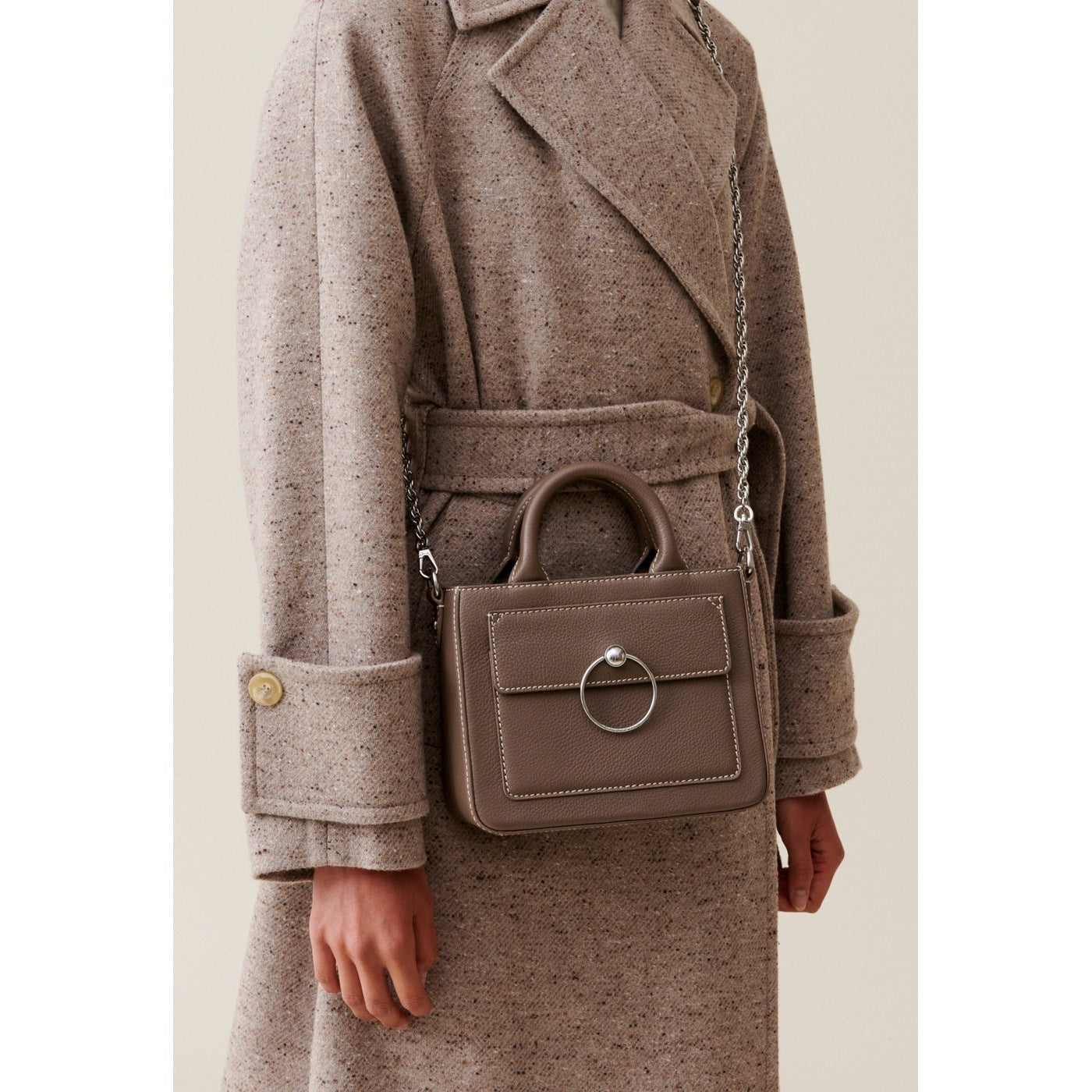 Anouckchaingrained Taupe Bag