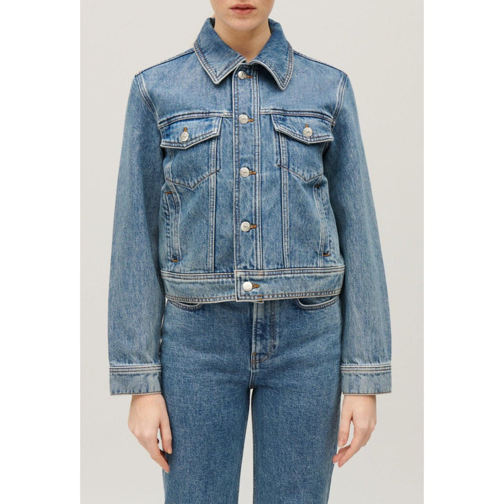 Claudie Pierlot - Veste Droite Jean Bleu