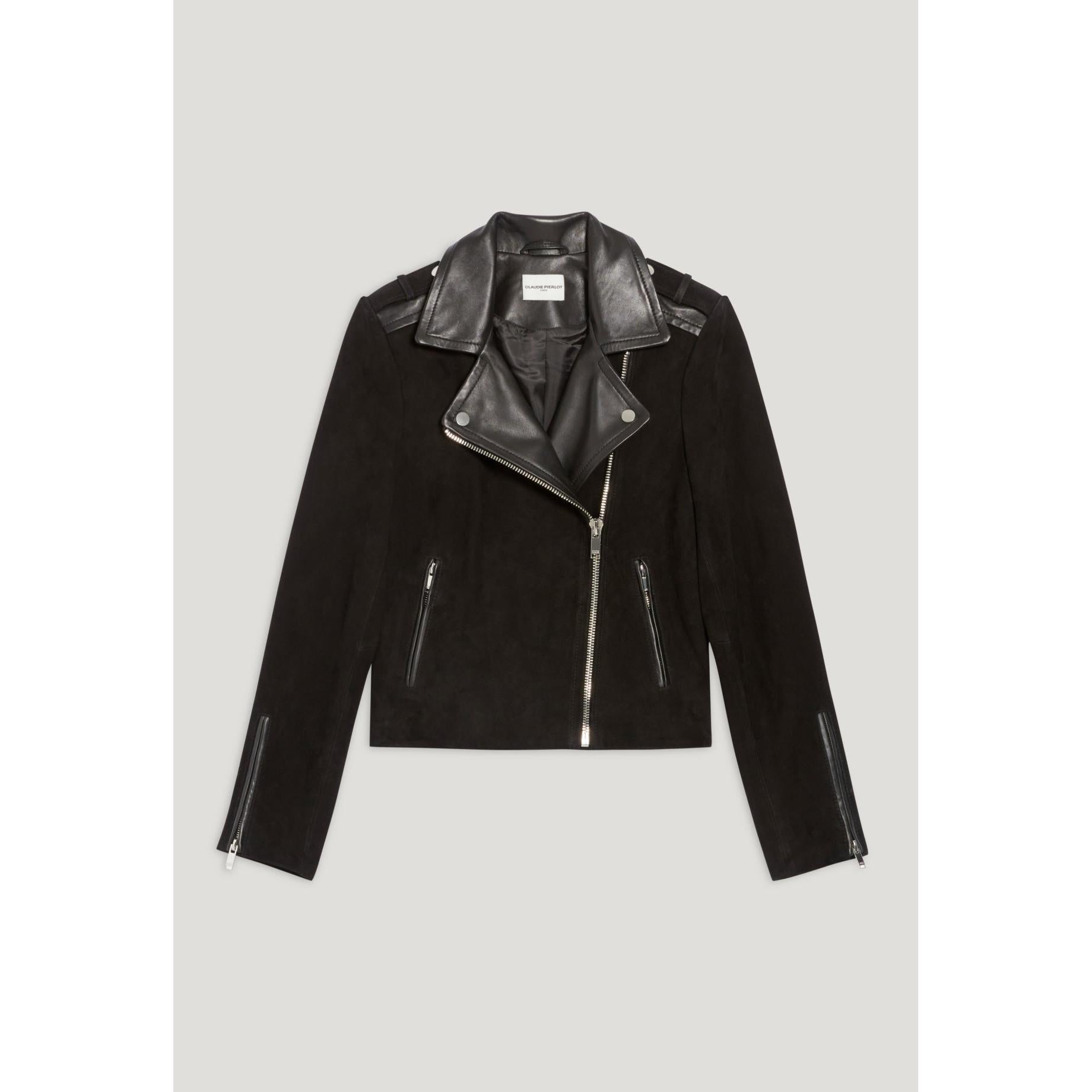 Claudie Pierlot - Veste En Cuir Noir