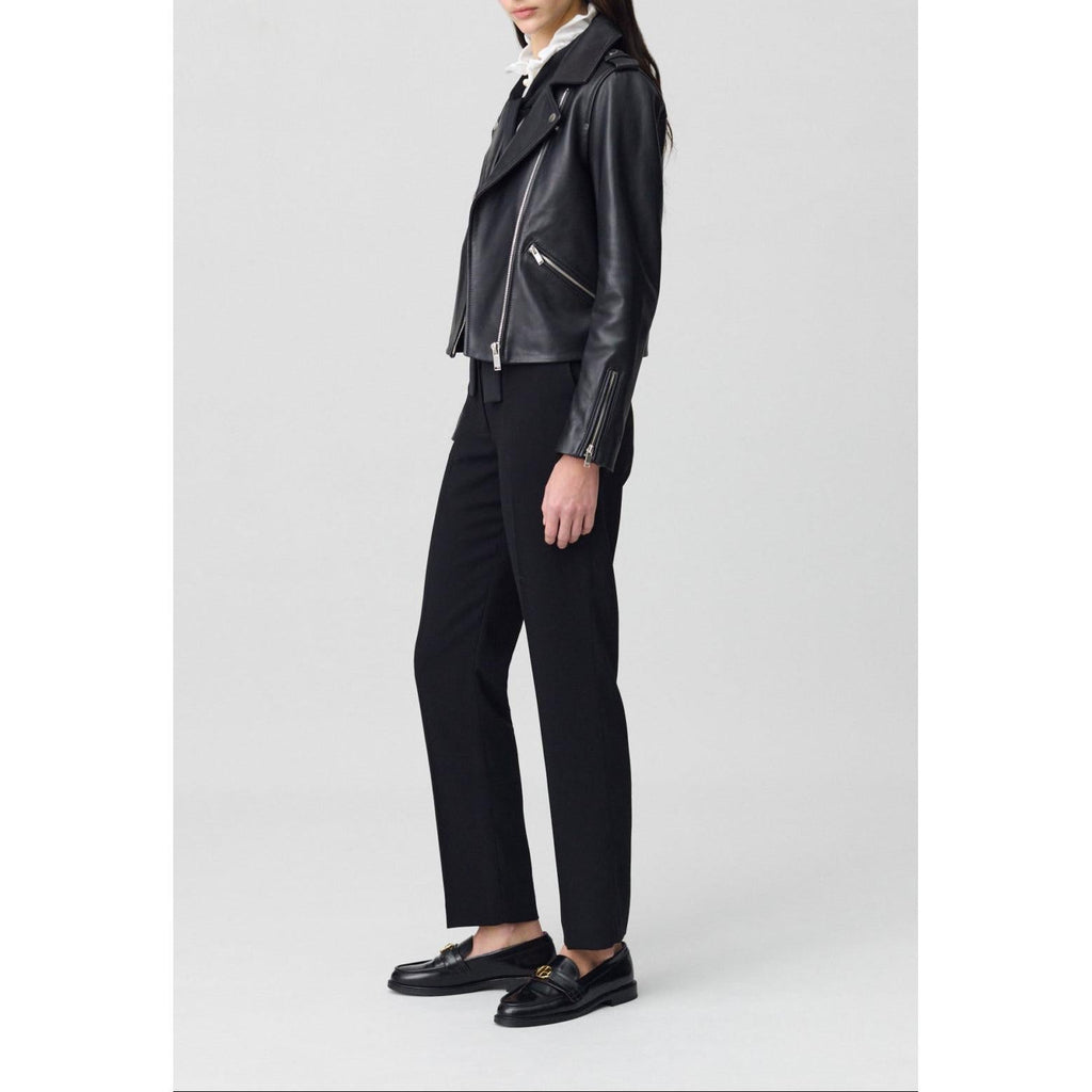 Smooth Fitted Leather Jacket