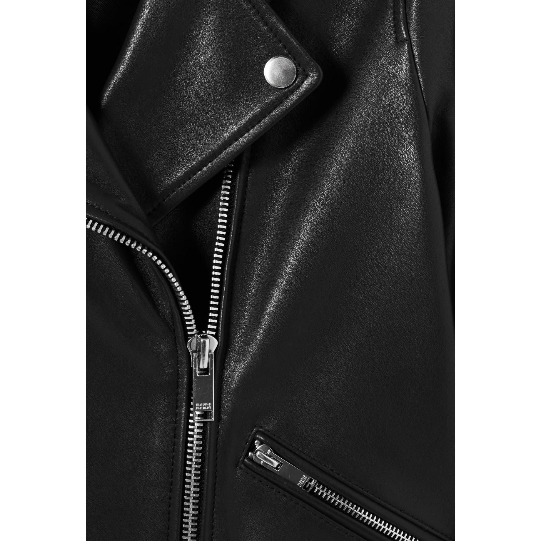 Smooth Fitted Leather Jacket