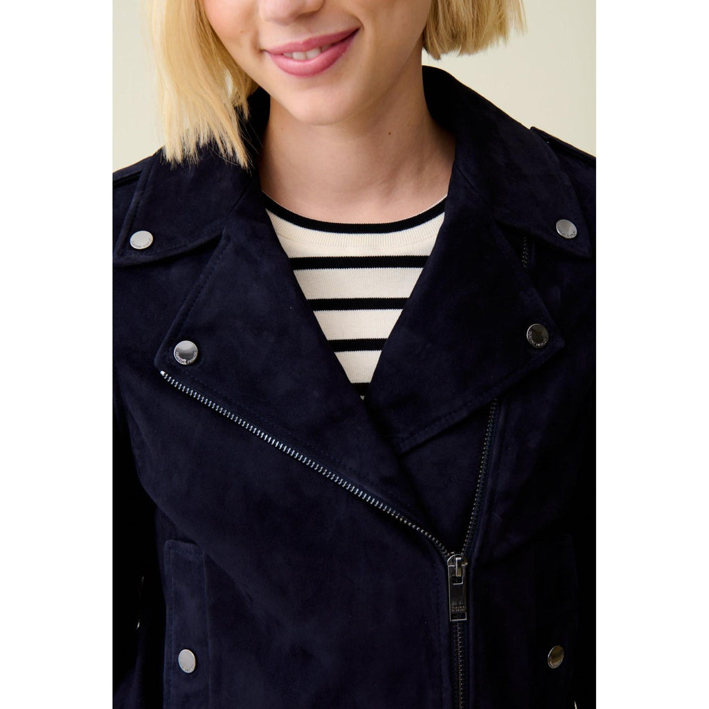 Claudie Pierlot - Veste Perfecto Cuir Suède