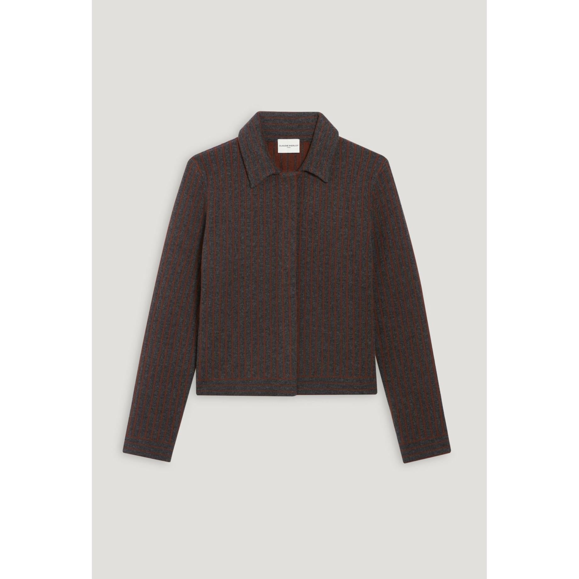 Claudie Pierlot - Cardigan Maille Rayée