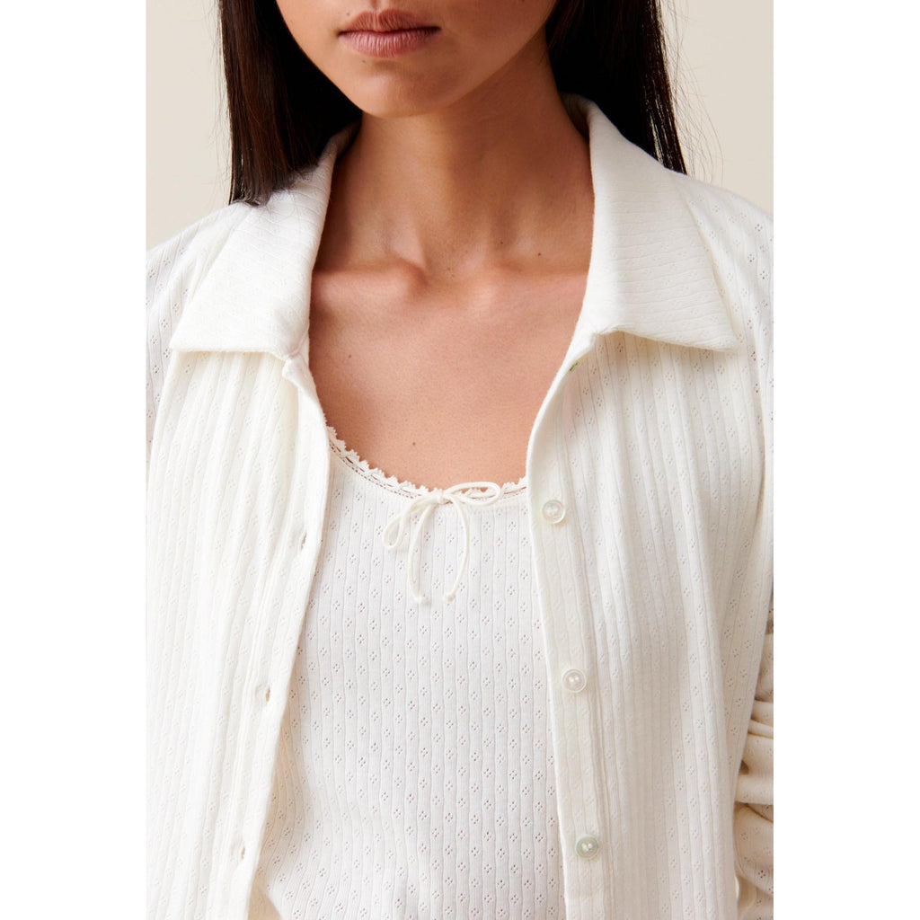 Top cuello camisero