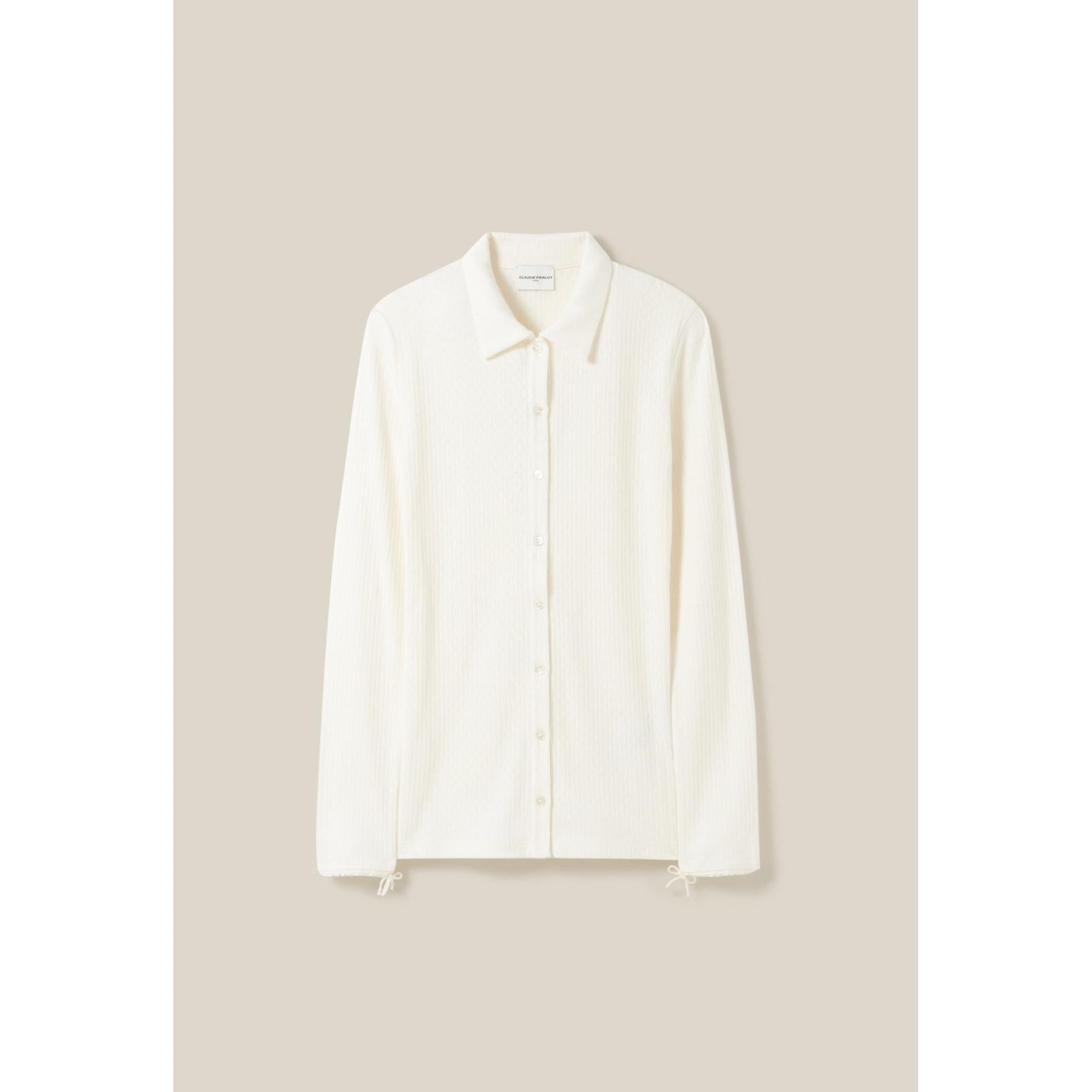 Top cuello camisero