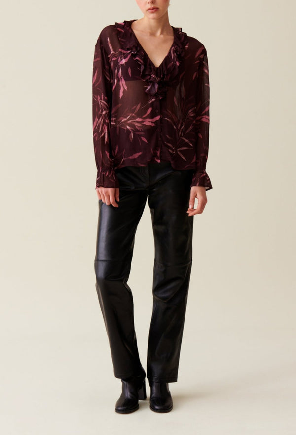 Camisa - Colly Feuille - Print Oscuro