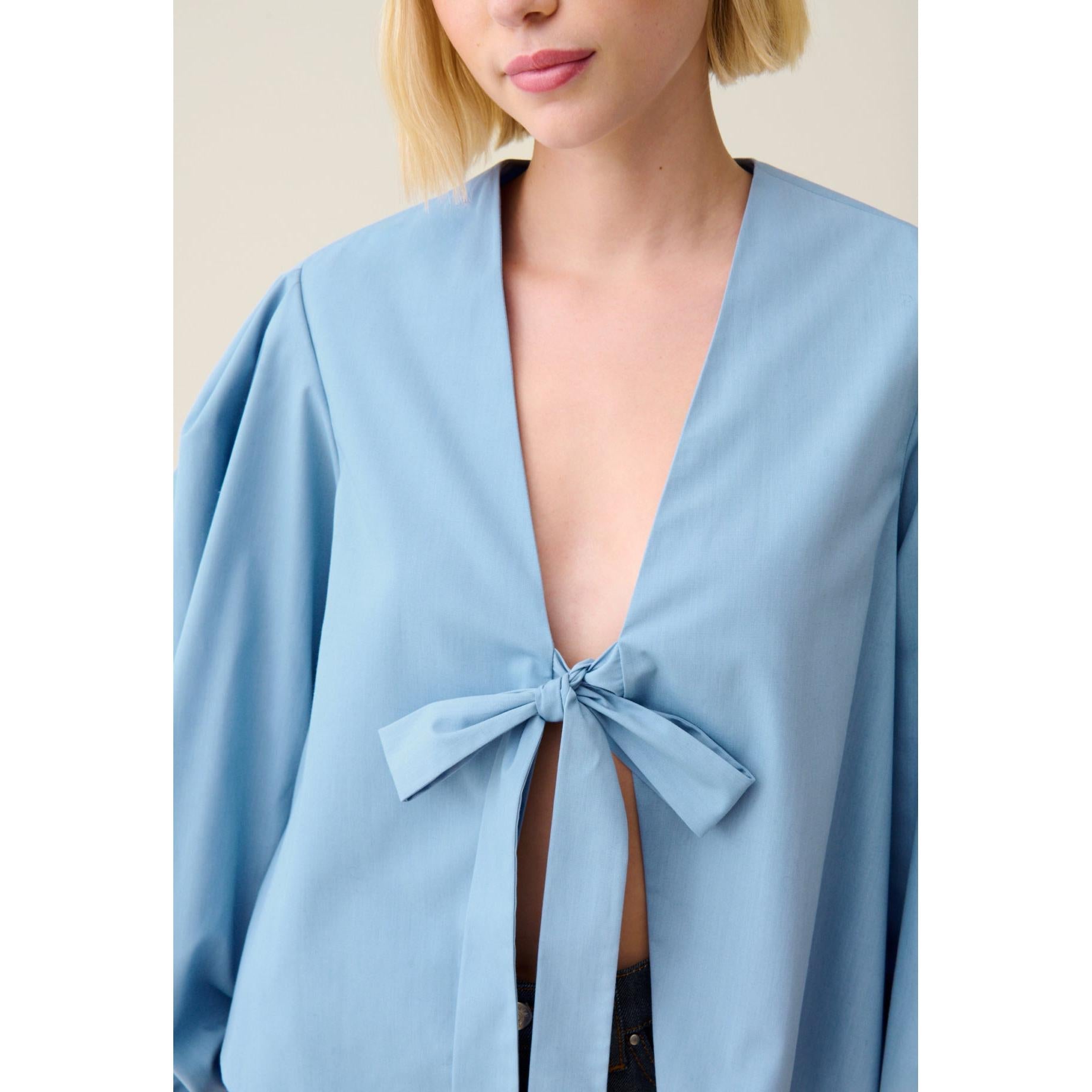 Claudie Pierlot - Blouse Col V À Nouer