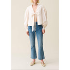 Blusa Cuello En V Para Anudar
